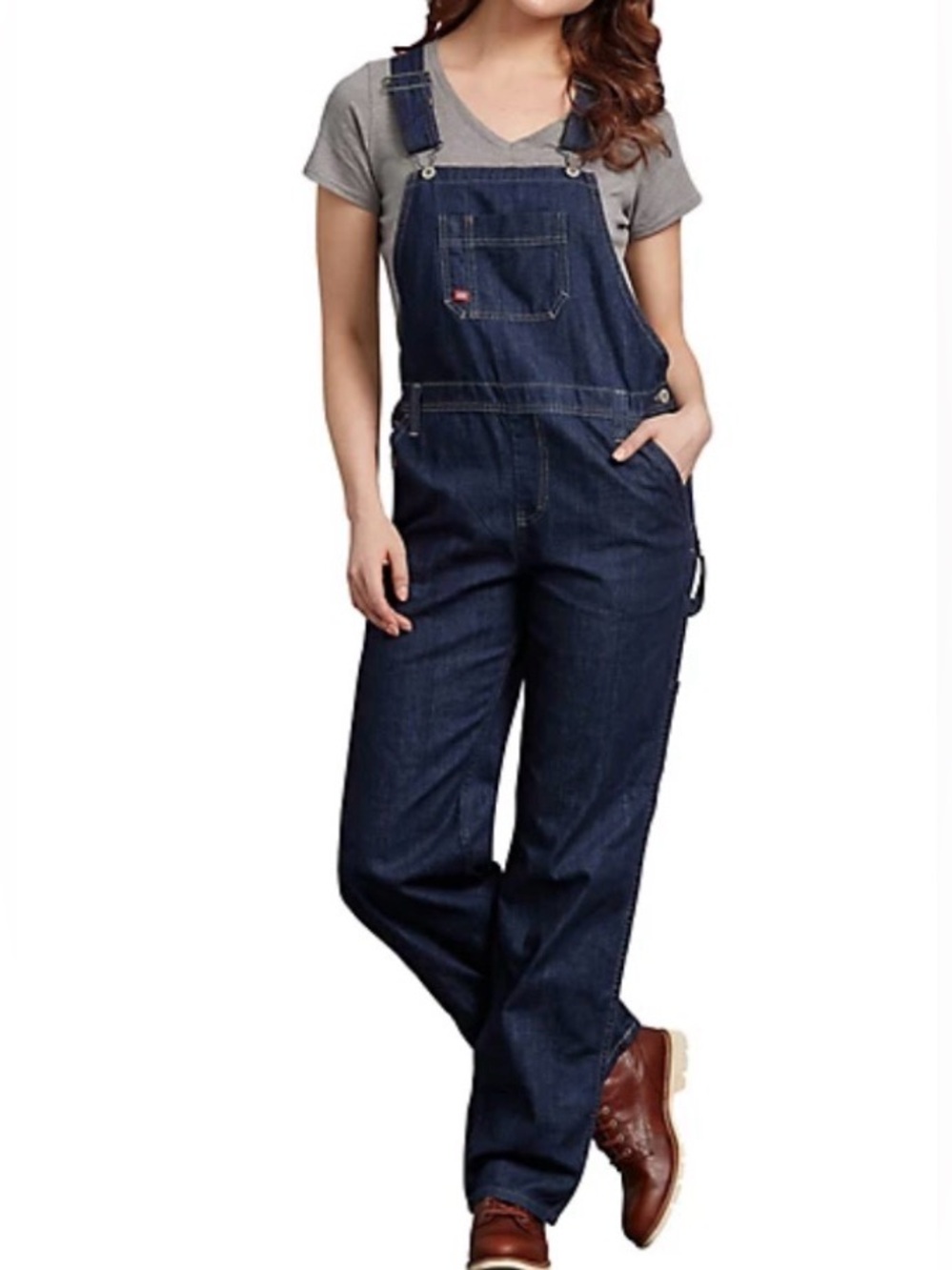 NWT Dickies Women's Relaxed Fit Straight Leg Bib Overalls